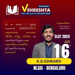 Edward - Clat 2024 AIR 16 Rank